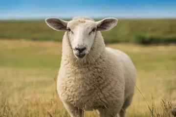 Abwaschbare Fototapete Schaf Schafe an der Nordsee