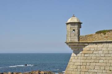 Fototapeta na wymiar Fortress in the Atlantic sea, Porto , Portugal