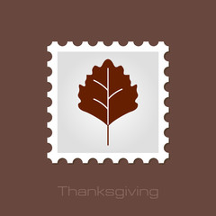 Autumn Leaves stamp,