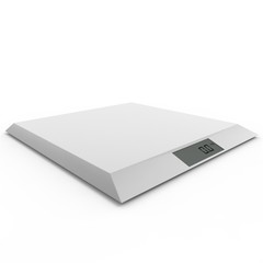 Electronic scales show - zero kilograms