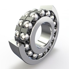 Ball bearing in the cut form