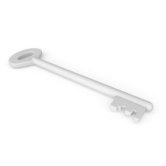 Sample. White big door key