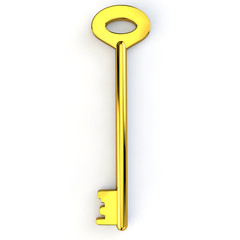 Golden big door key