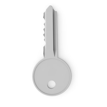 Sample. White small door key