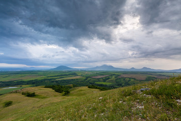 Clouds over the mountains.