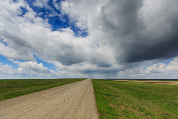 Clouds over the steppe.