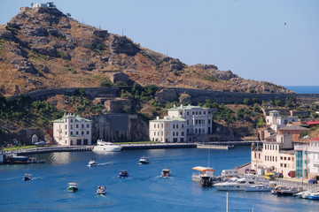 Fototapeta premium Veiw to Balaclava, Crimea, from the hill
