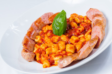 gnocchi with fresh Italian pork sausage