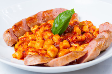 gnocchi with fresh Italian pork sausage