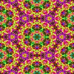 Kaleidoscopic mosaic seamless texture or background