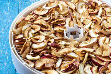 Home drying of apples in an electric dryer