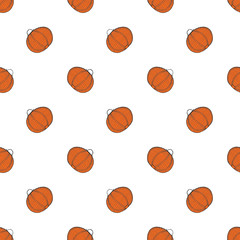 Chinese lanterns. Seamless pattern with lantern. Real outline