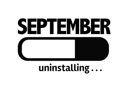 Progress Bar Uninstalling with the text: September