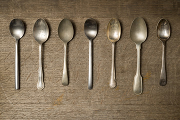 Assorted teaspoons
