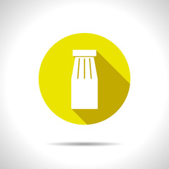 Vector color flat bottle template 