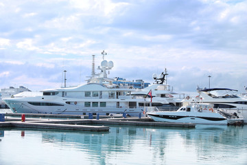 Yachts in the port