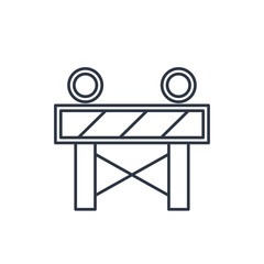 Fototapeta premium Construction Roadblock Icon