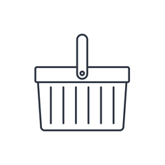 Shopping basket outline icon