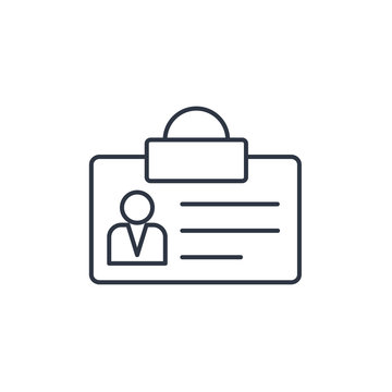 recommend clip art: Identification card outline icon