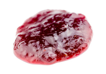 Pile of organic strawberry jam isolated