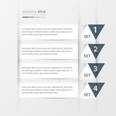 triangle Modern infographics banner.white color style.