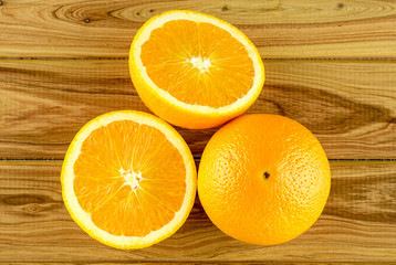 Aerial of orange fruit