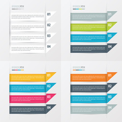 the triangle Modern infographics banner Set