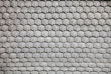 silver Roof tiles on the top of temple