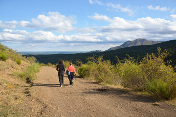 paseando por un camino de monta&ntilde;a