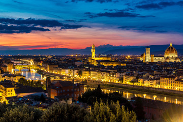 Panoramic sunset Florence