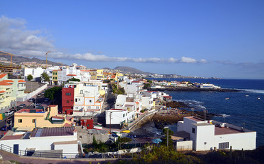 Fototapeta na wymiar View on La Caleta village and ocean in Tenerife,Canary Islands.