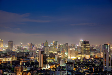 Bangkok skyline at Night Lights