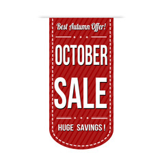 October sale banner design
