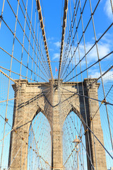 Brooklyn Bridge in New York City.