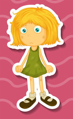 Girl wearing dirty clothes