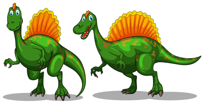 Green dinosaur with sharp claws