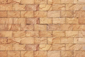 Afwasbaar Fotobehang Steen sand stone brick wall