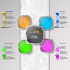 Abstract 3D Paper Infographics