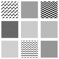 Seamless wavy line patterns