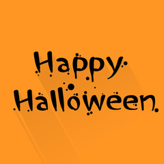 Happy Halloween Hand Made Letters Text Sign Congratulation