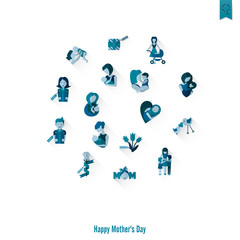 Happy Mothers Day Icons