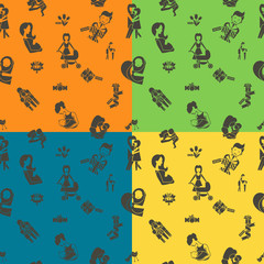 Mothers Day Seamless Pattern