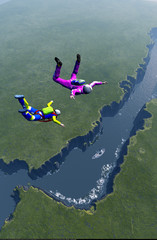 Parachutist in the sky. © Kovalenko I