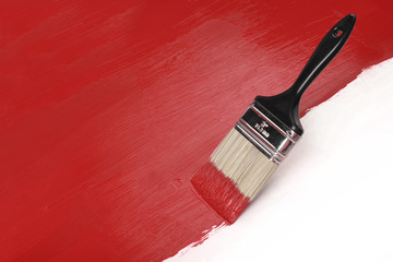 Paintbrush With Red Paint