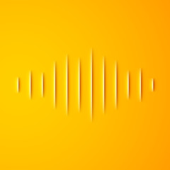 Paper sound waveform with shadow