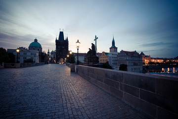 Charles Bridge at early morning