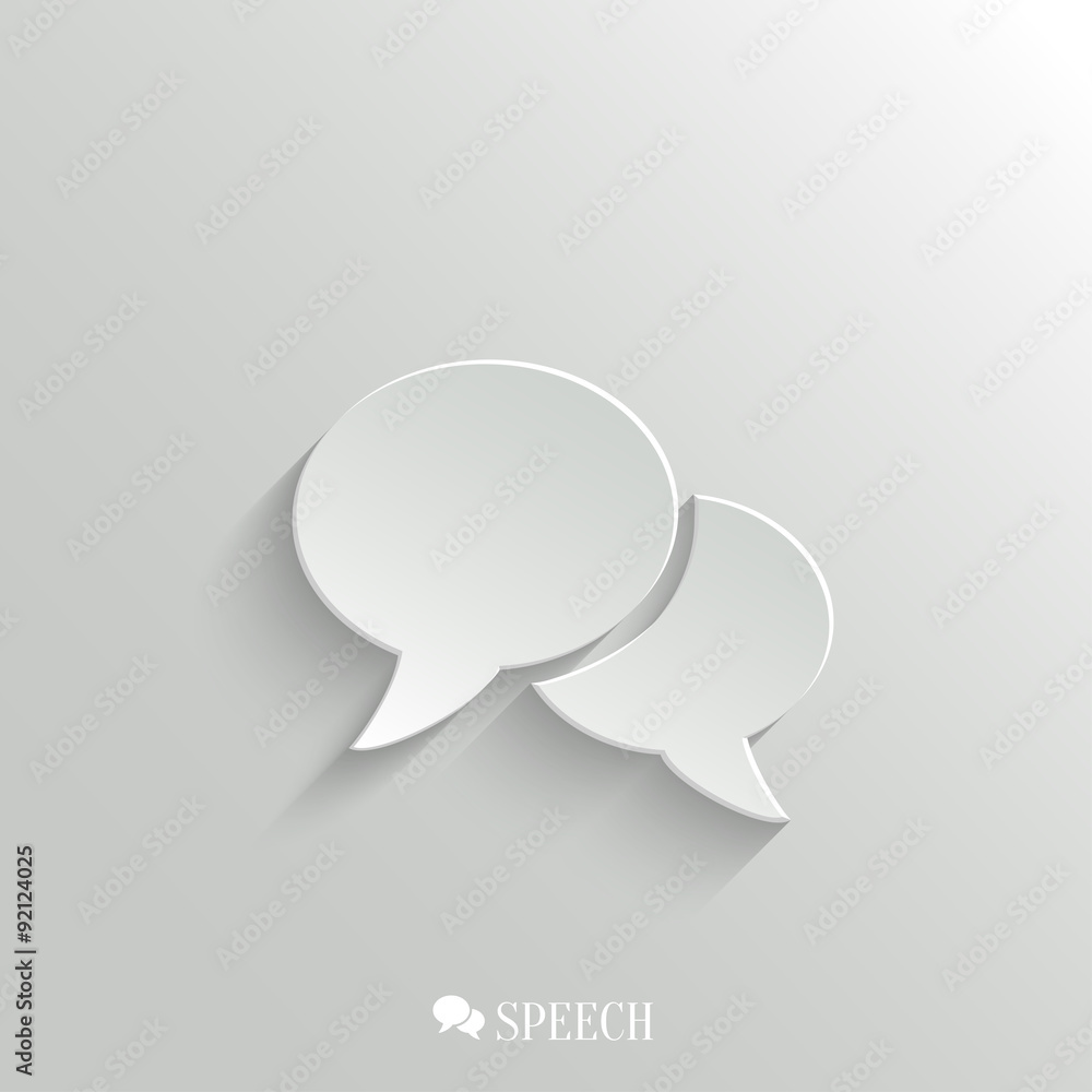 Wall mural speech icon - vector web background