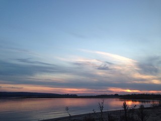 sunset at Volga river