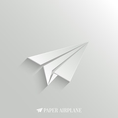 Fototapeta premium Paper Airplane icon - vector web background