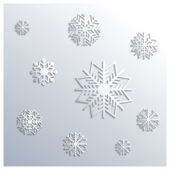  Background of snowflakes, vector illustration.